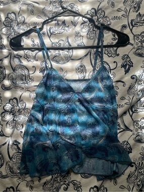 Blue Paisley Cami Top